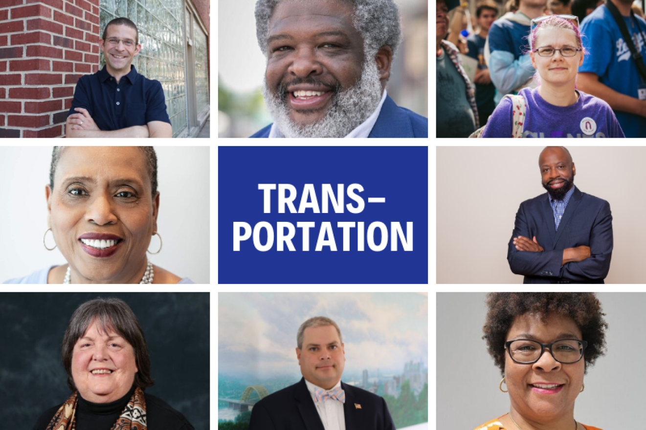 Clockwise from top left: Ben Lindy, Ozie Davis, Marlena Brookfield, Gary Favors, Pam Bowers, Steve Mergele, Eve Bolton and Carolyn Jones. Heather Couch did not respond to WVXU.